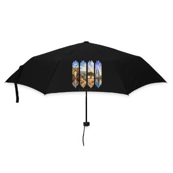 Bahrain Urlaub Travel – Orient & Moderne Motiv - Regenschirm (klein) - Schwarz - Vorne