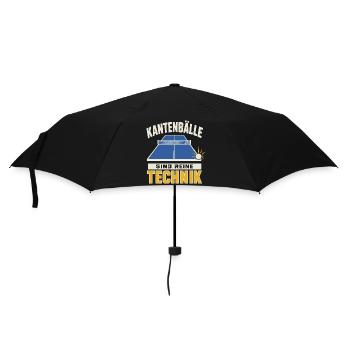 Kantenbälle sind reine Technik – Tischtennis - Regenschirm (klein) - Schwarz - Vorne