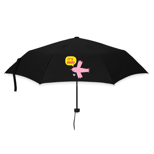 IT'S OKAY! singt ein kleiner rosa Vogel - Regenschirm (klein)