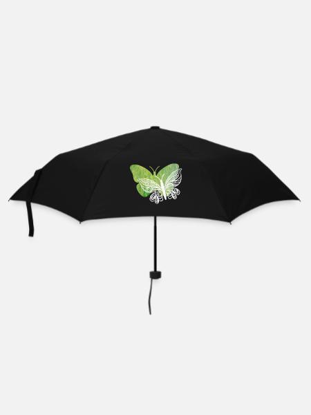 I love butterfly - Umbrella (small) - black