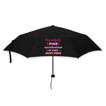 Pas parfaite mais marathonienne,marathon - Parapluie standard - noir - Devant