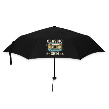Vintage 2014 Cassette D'anniversaire Rétro 2014 - Parapluie standard - noir - Devant