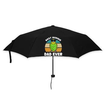 Wellensittich Papa | Haustier Vögel Tiere Geschenk - Regenschirm (klein) - Schwarz - Vorne
