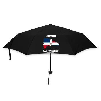 Dominikanische Republik | Dominikaner Geschenkidee - Regenschirm (klein) - Schwarz - Vorne