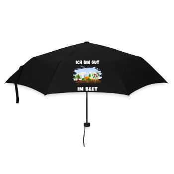 gärtner gut im beet gartenarbeit gemüsegarten - Regenschirm (klein) - Schwarz - Vorne
