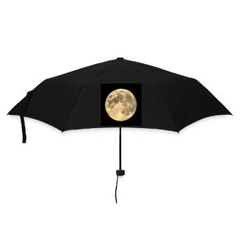 Vollmond am Nachthimmel - Regenschirm (klein) - Schwarz - Vorne