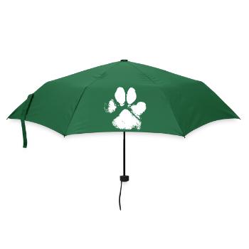Chien Tate Empreinte de pattes - Parapluie standard - vert bouteille - Devant