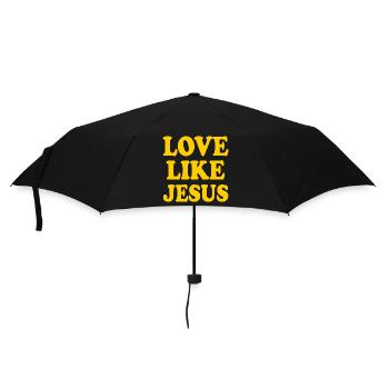 Love like jesus - Regenschirm (klein) - Schwarz - Vorne