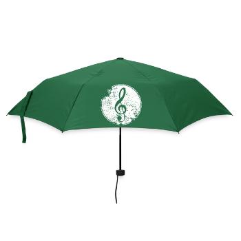 Notenschlüssel Vintage - Regenschirm (klein) - Flaschengrün - Vorne