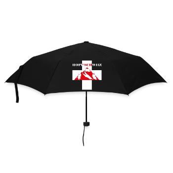 Schweizer Alpen Hopp Schwiiz Geburtstag geschenk - Regenschirm (klein) - Schwarz - Vorne