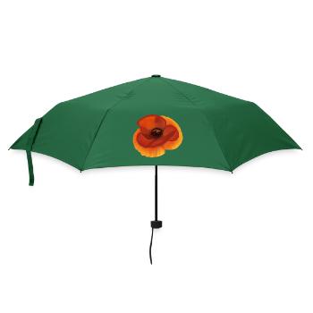 Mohn - Regenschirm (klein) - Flaschengrün - Vorne