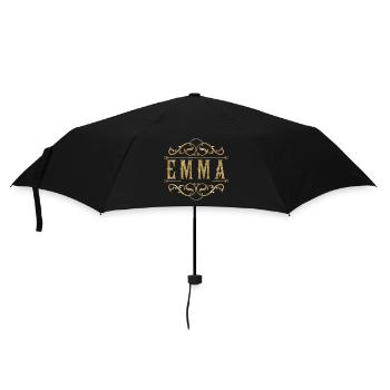 Emma gold - Regenschirm (klein) - Schwarz - Vorne