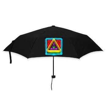Colorful geometric design - Umbrella (small) - black - Front
