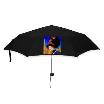 Fantastic person in mask at the Venetian carnival - Umbrella (small) - black - Front