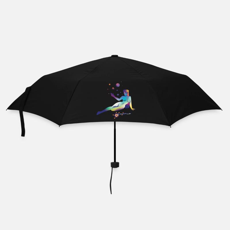 Cosmic Dreams Silhouette - Umbrella (small) - black