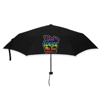 Gay Pride Schwul Lesbisch LGBT LGBTQ Geschenk - Regenschirm (klein) - Schwarz - Vorne