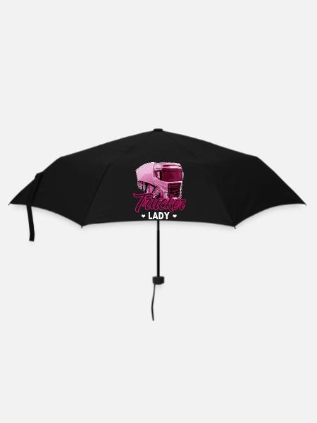 Trucker Lady - Regenschirm (klein) - Schwarz