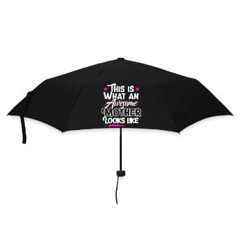 Mom mother - Umbrella (small) - black - Front