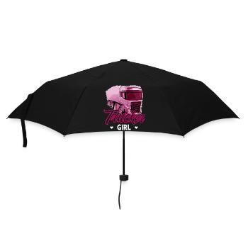 Trucker Girl - Regenschirm (klein) - Schwarz - Vorne
