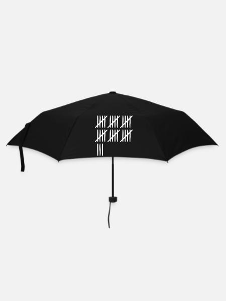 33 Geburtstag Strichliste - 33 Jahre alt - Regenschirm (klein) - Schwarz