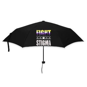 Fight Stigma - LGBTQ - Non-binaire - Parapluie standard - noir - Devant