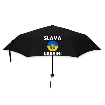 Slava ukraini - Regenschirm (klein) - Schwarz - Vorne
