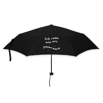 Ich rede wie ein Feuerwerk - Regenschirm (klein) - Schwarz - Vorne
