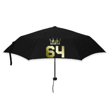 64 Couronne numérique - Parapluie standard - noir - Devant