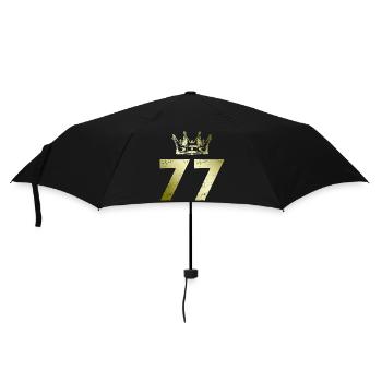 77 Number crown - Umbrella (small) - black - Front