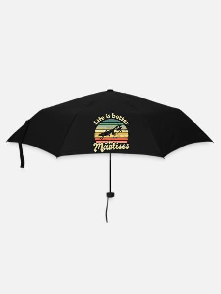 Gottesanbeterin Fangschrecke - Regenschirm (klein) - Schwarz