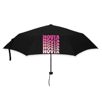 Novia Girlfriend Engagement Bridal Shower Wedding - Umbrella (small) - black - Front