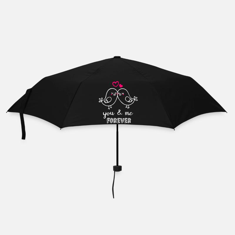 Oiseaux d’amour - Parapluie standard - noir