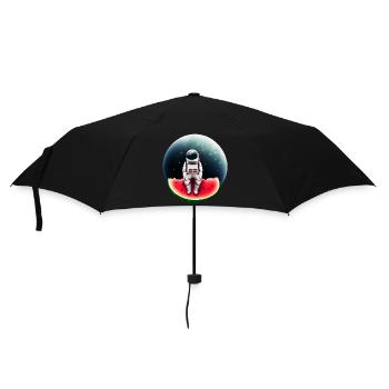 Astronaute sur pastèque - Parapluie standard - noir - Devant