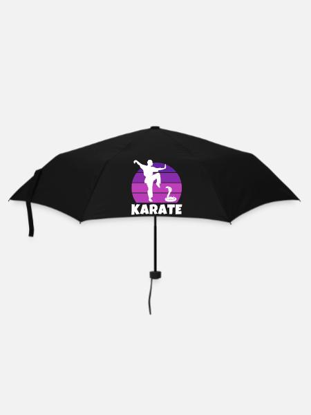 Karate, Karateka, Karatesport - Regenschirm (klein) - Schwarz