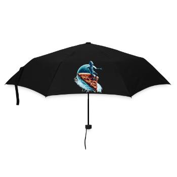 Pizza Surfer Alien - Umbrella (small) - black - Front