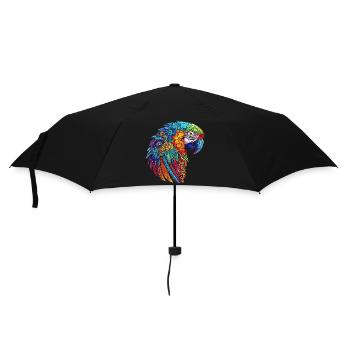 Papageien-Ara - Regenschirm (klein) - Schwarz - Vorne