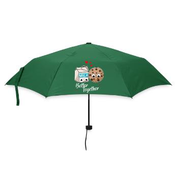 Mieux ensemble - Couple d’amour de lait et de biscuits - Parapluie standard - vert bouteille - Devant