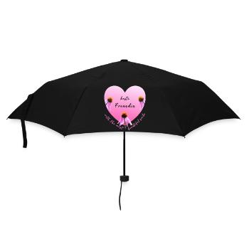 beste Freundin - Regenschirm (klein) - Schwarz - Vorne