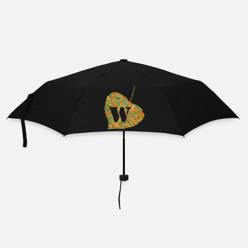 blatt e 95 w - Regenschirm (klein) - Schwarz