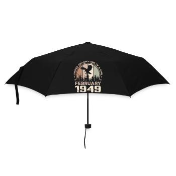 Incomparable depuis février 1949, 75e Anniversaire - Parapluie standard - noir - Devant