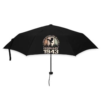 Incomparable depuis février 1943, 81e Anniversaire - Parapluie standard - noir - Devant