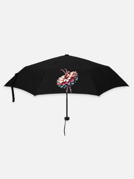 Balletttänzerin mit Tutu - Regenschirm (klein) - Schwarz