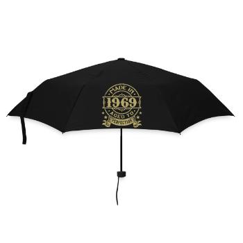 Jahrgang 1969 Geburtstag 1969 Retro-Geschenk - Regenschirm (klein) - Schwarz - Vorne