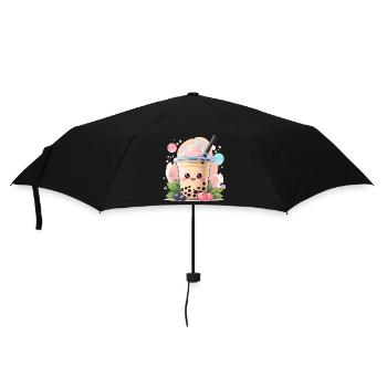 Kawaii Bubble Tea - Regenschirm (klein) - Schwarz - Vorne