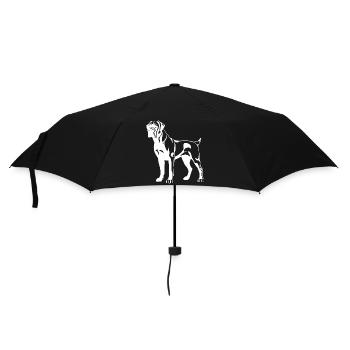 Bullmastiff Hund Silhouette - Regenschirm (klein) - Schwarz - Vorne