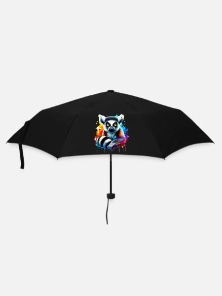 Lemur - Regenschirm (klein) - Schwarz