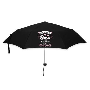 Ich bin die Oma ich muss nicht nein sagen - Regenschirm (klein) - Schwarz - Vorne