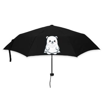 Eisbär Halloween Lustig Geist - Regenschirm (klein) - Schwarz - Vorne
