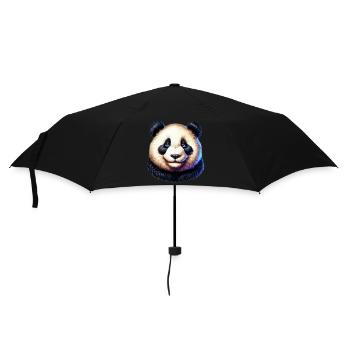 Panda - Regenschirm (klein) - Schwarz - Vorne