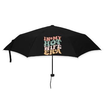In My Hot Wife Era Lustig verheiratet Groovy Wife Ära - Regenschirm (klein) - Schwarz - Vorne